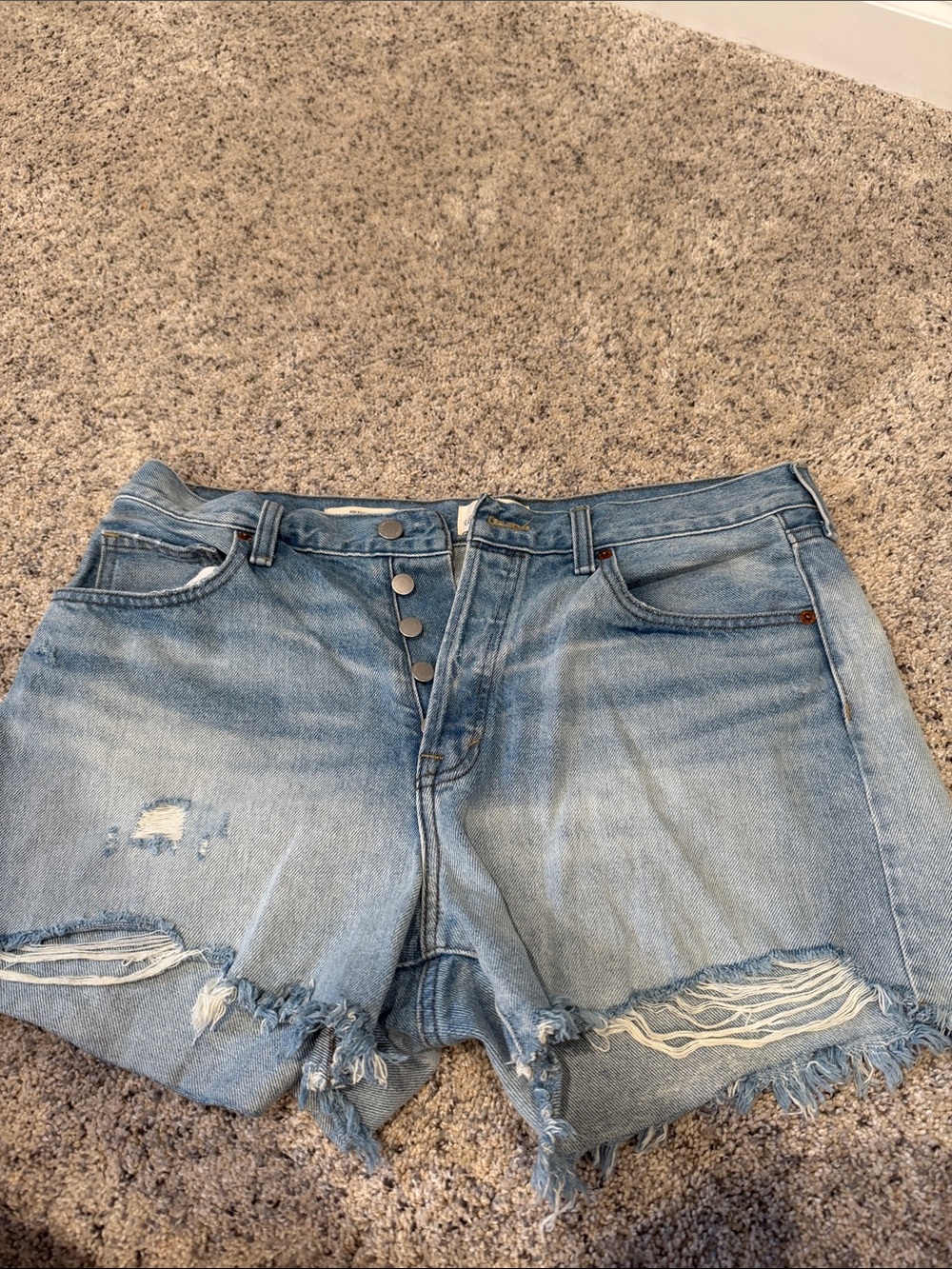 Universal Thread Light Wash Distressed Jean Shorts